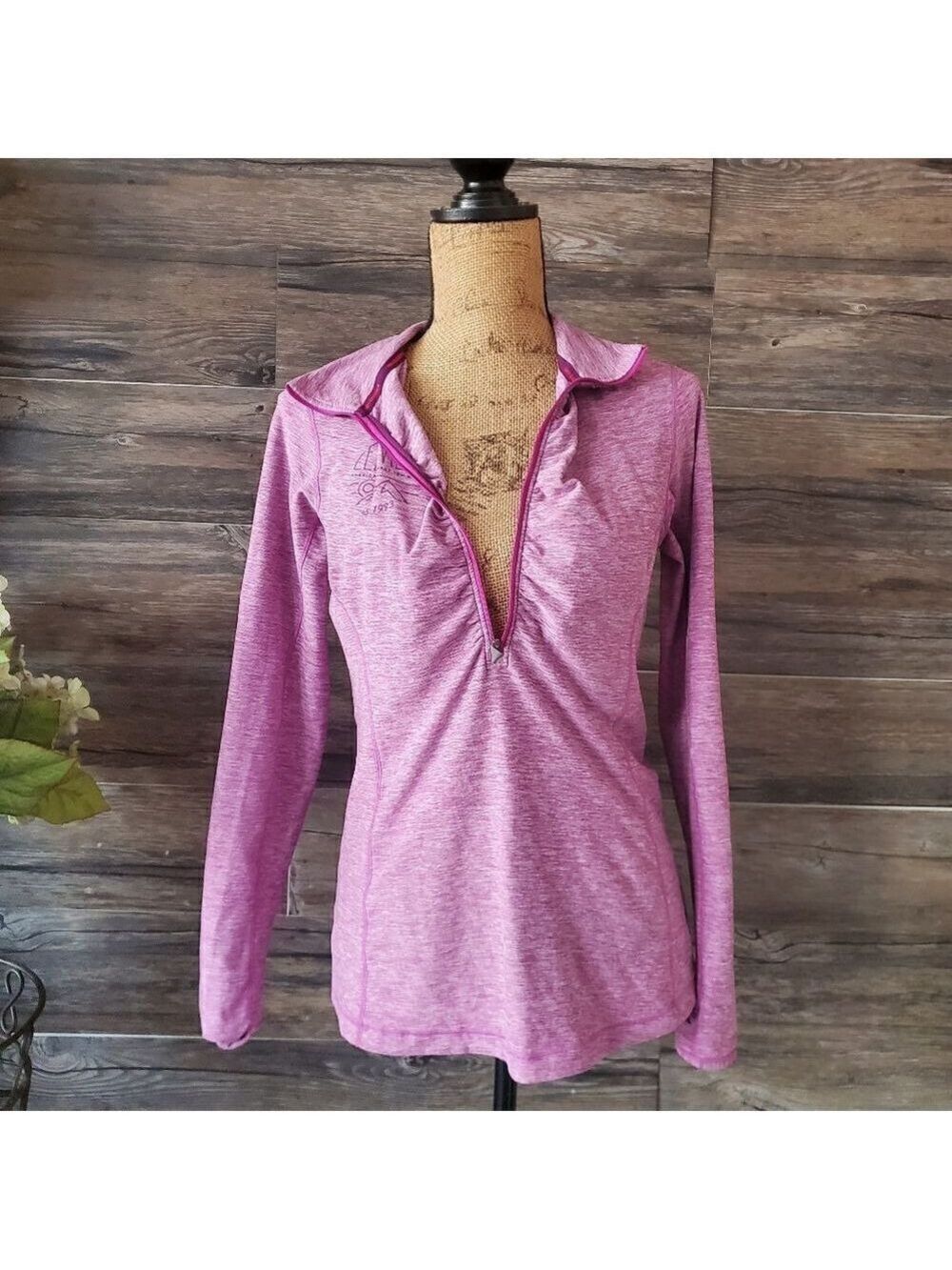 New Balance Leadville Trail 100 Sweater Womens Size Large Pink Purple, Half Zip